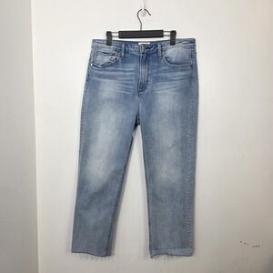 Driftwood Lightwash Straight Leg Raw Hem‎ Cropped Royce Casual Jeans Size 31